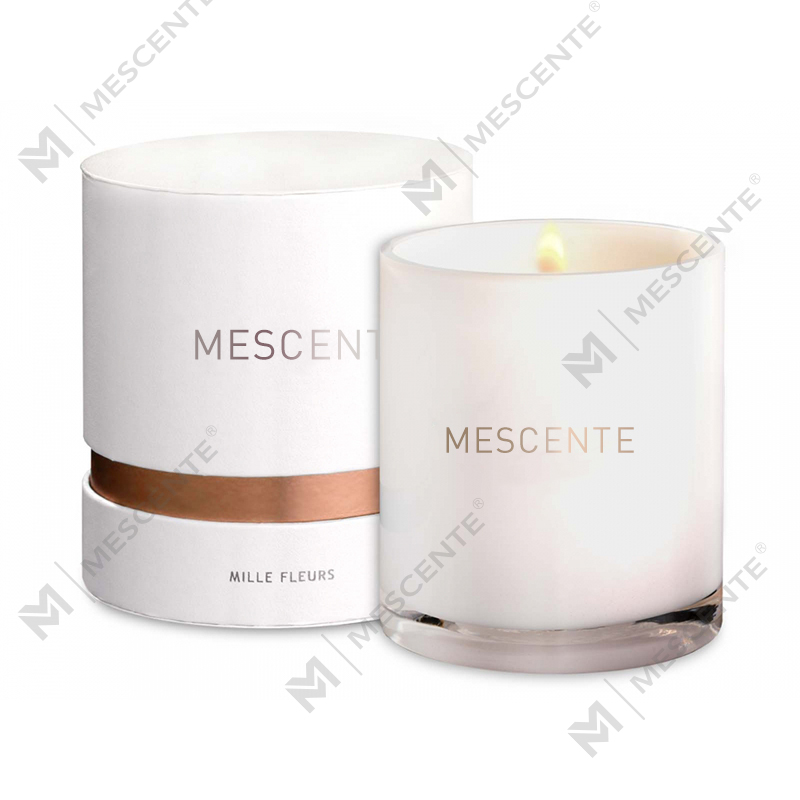 Vela perfumada com pavio de vidro fosco de luxo personalizado da M&S cent 100 horas, velas perfumadas de marca própria