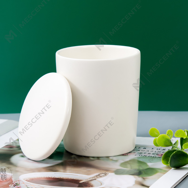 Frascos de cerâmica personalizados de luxo, marca própria Citta, velas perfumadas de cera de soja com flores secas