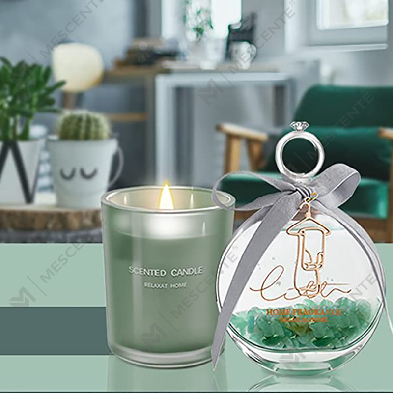 M&Scent Difusor de palheta de óleo perfumado de manjericão e limão e conjunto de velas perfumadas com palitos para casa