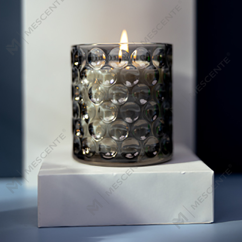 Velas perfumadas com etiqueta própria Citta de marca própria de cera de soja de vidro colorido transparente de luxo personalizado com flores secas