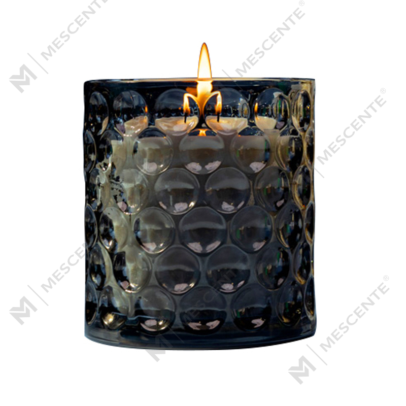 Velas perfumadas com etiqueta própria Citta de marca própria de cera de soja de vidro colorido transparente de luxo personalizado com flores secas