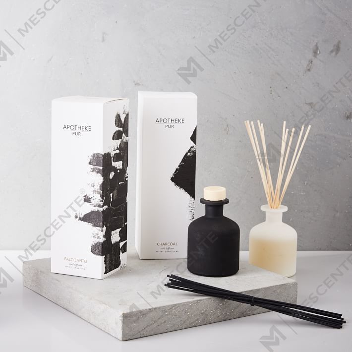 Mescente Luxury 180ml personalizou o difusor Reed do óleo essencial da garrafa de vidro para hotéis