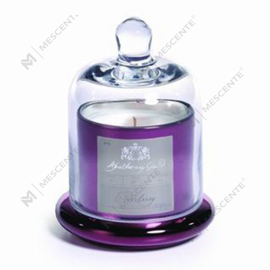 Mescente Luxo Prata Tampa Cúpula Porta-velas Perfumadas Frascos com Cúpula de Vidro