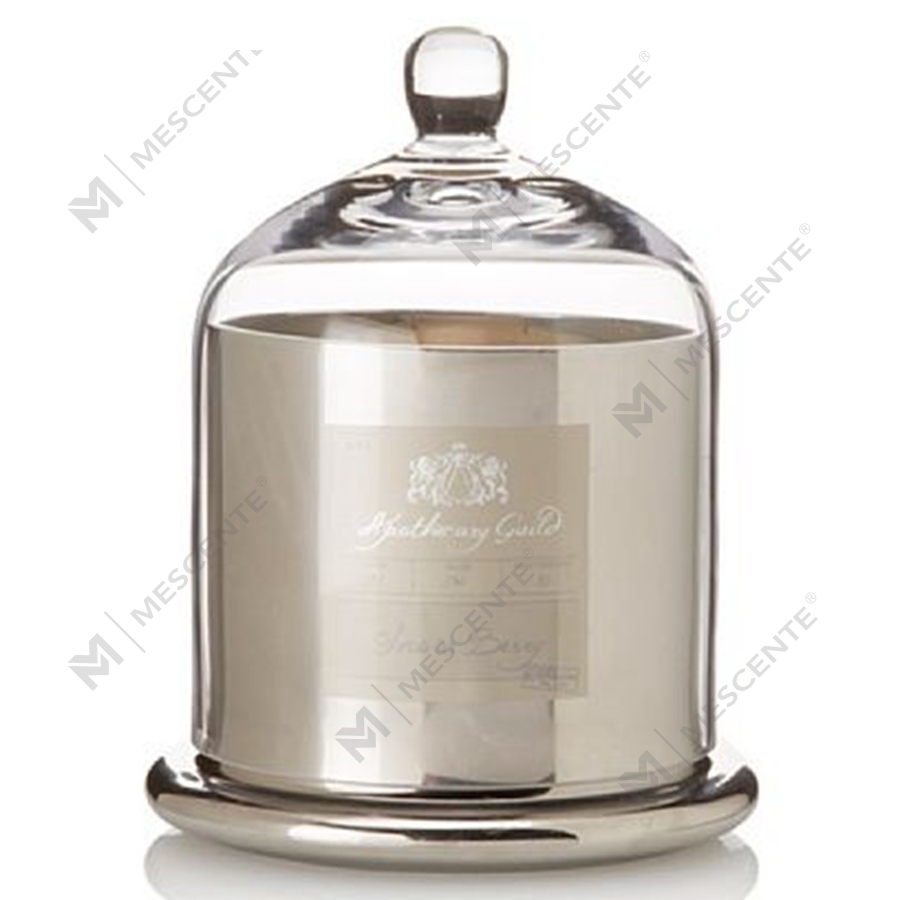 Mescente Luxo Prata Tampa Cúpula Porta-velas Perfumadas Frascos com Cúpula de Vidro