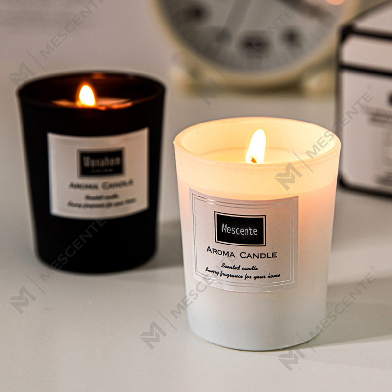 Velas de cera de soja perfumadas com peônia impressas personalizadas M&Scent, vela perfumada digital