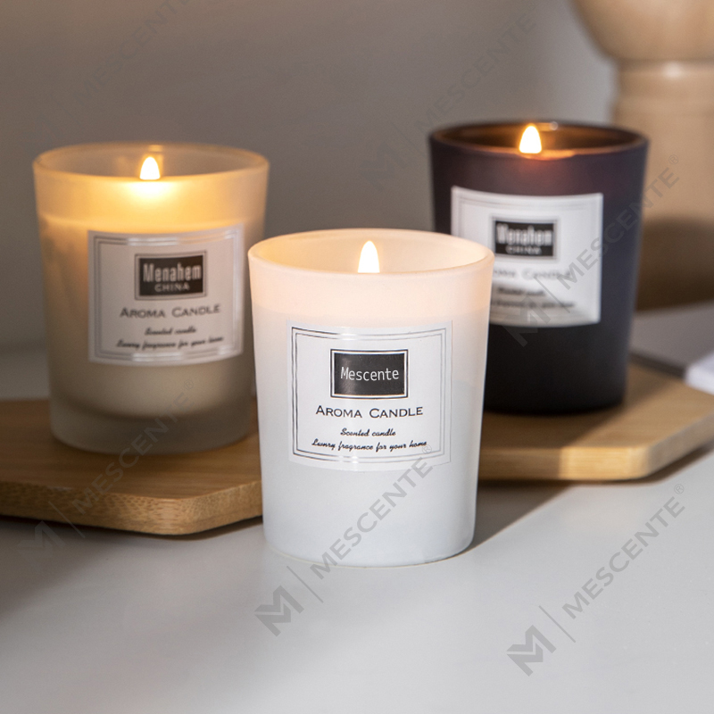 Velas de cera de soja perfumadas com peônia impressas personalizadas M&Scent, vela perfumada digital