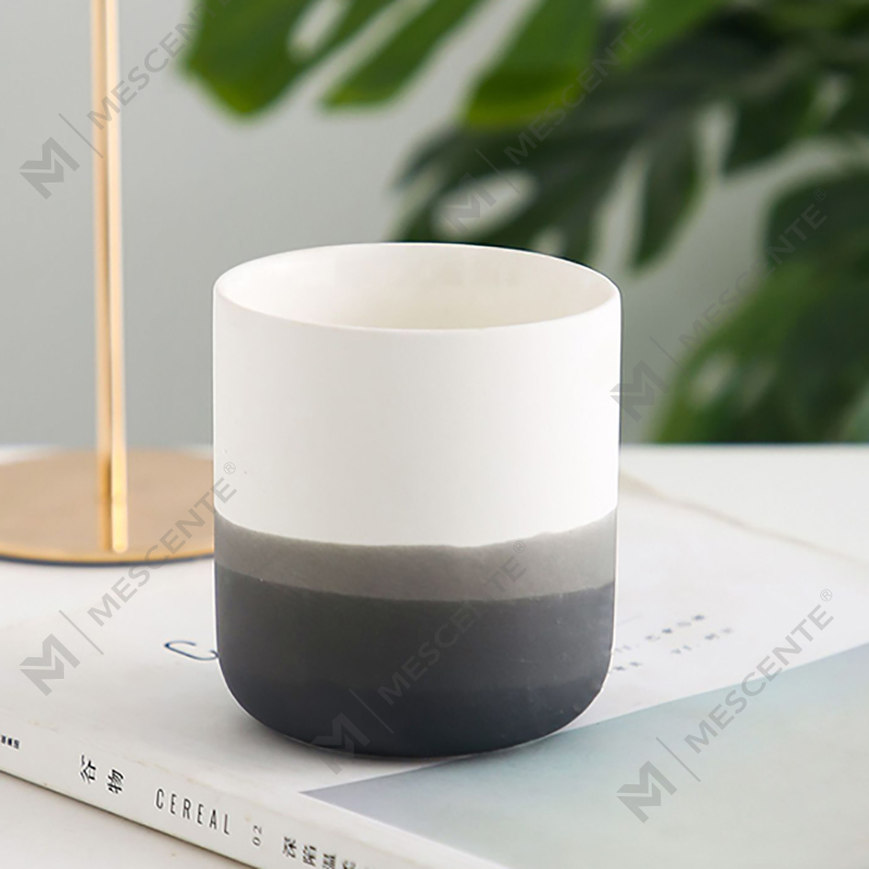 M&Scent Decorrative Cerâmica Azul e Branco Vaso Taper Tealight Suporte para velas, lanternas e potes de velas