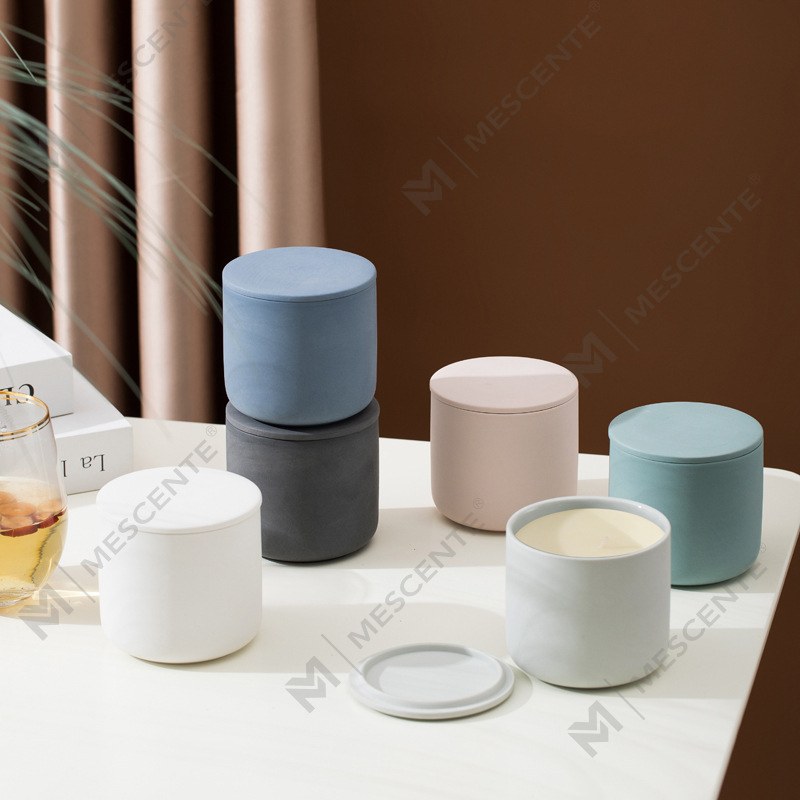 M&Scent atacado personalizado moderno grande 3 pavio prata branco fosco vela de Natal com tampa de bambu