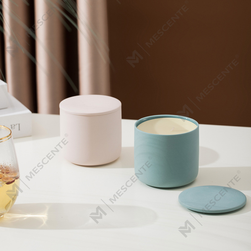 M&Scent atacado personalizado moderno grande 3 pavio prata branco fosco vela de Natal com tampa de bambu