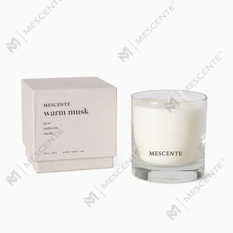 Personalize o bolo de flores secas do celeiro branco de Natal conjunto de velas perfumadas com tampa