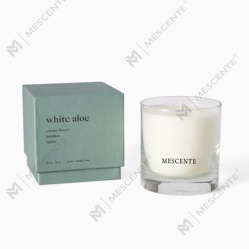Personalize o bolo de flores secas do celeiro branco de Natal conjunto de velas perfumadas com tampa