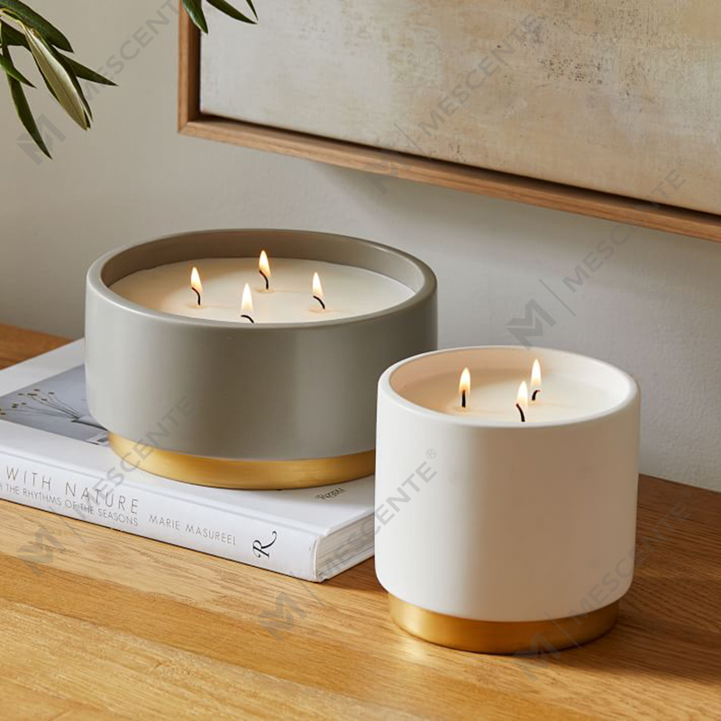 Velas perfumadas de cera de soja coloridas de marca própria de luxo personalizadas de alta qualidade a granel