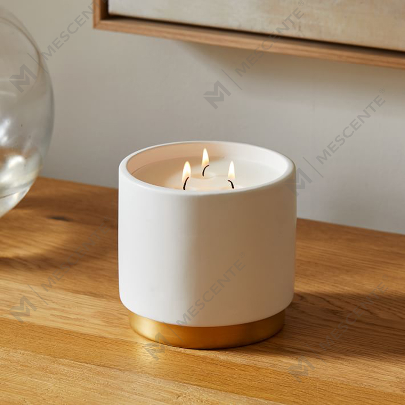 Atacado frete grátis luxo personalizado marca própria 3 pavio velas perfumadas de cera de soja a granel