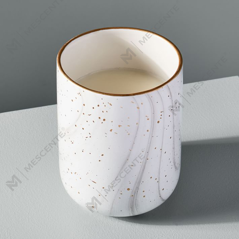 Aquecedor de cera de vela com fragrância elétrica de cerâmica branca M&Scente para spa e aromaterapia