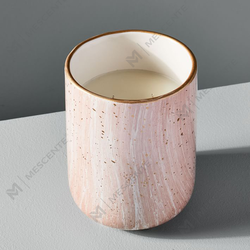 Aquecedor de cera de vela com fragrância elétrica de cerâmica branca M&Scente para spa e aromaterapia