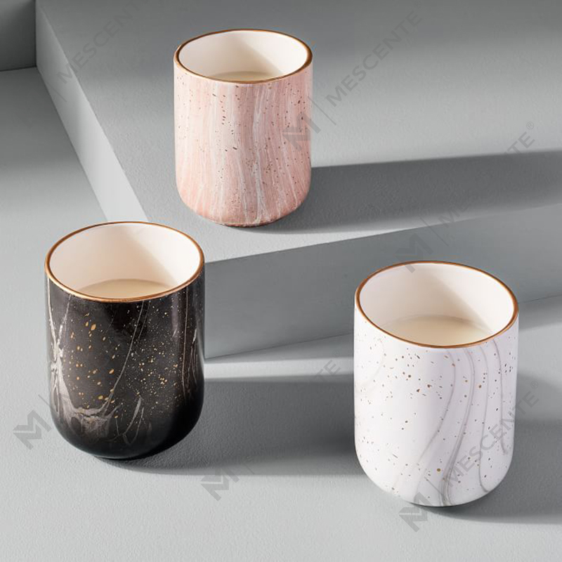Aquecedor de cera de vela com fragrância elétrica de cerâmica branca M&Scente para spa e aromaterapia