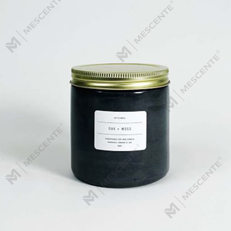 Vela perfumada de jarra de concreto branca personalizada com tampa