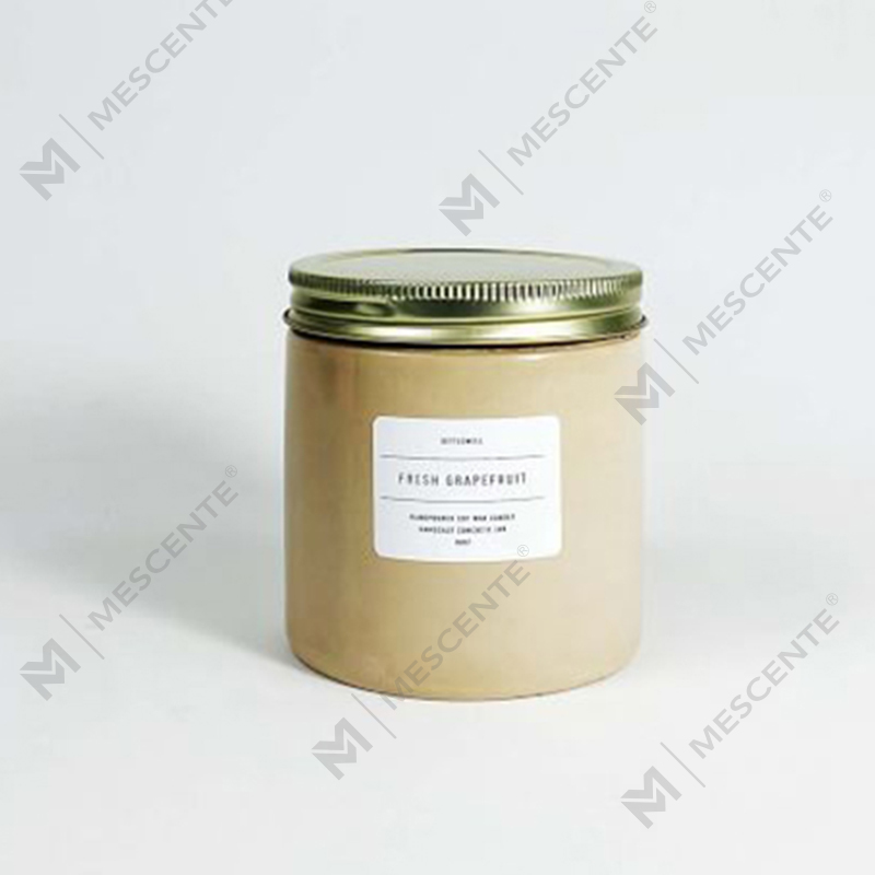 Vela perfumada de jarra de concreto branca personalizada com tampa