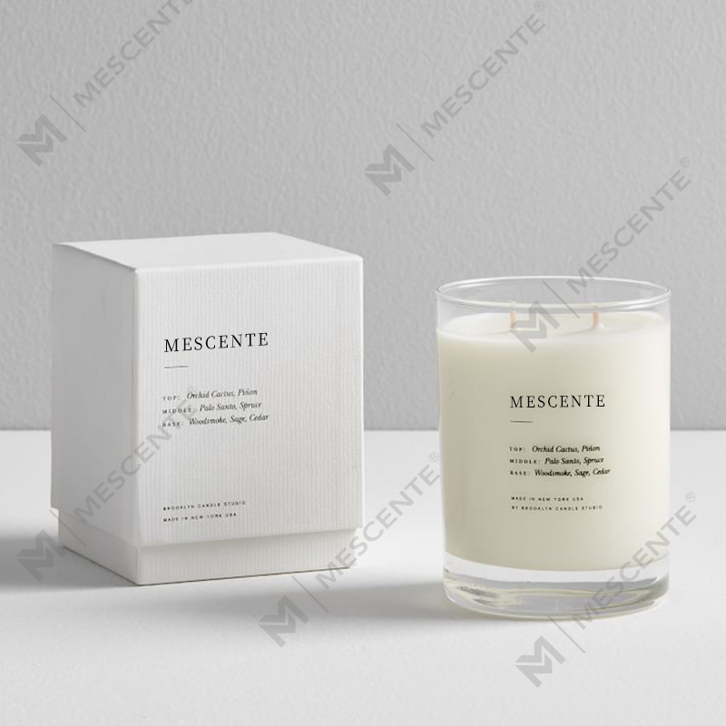 M&SENTE Novo produto para decoração de casa velas perfumadas personalizadas com 2 pavios em frasco de vidro
