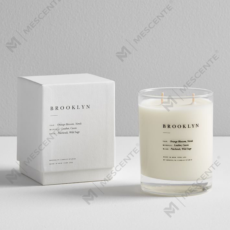 M&SENTE Novo produto para decoração de casa velas perfumadas personalizadas com 2 pavios em frasco de vidro