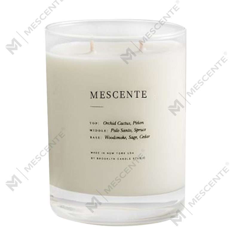 M&SENTE Novo produto para decoração de casa velas perfumadas personalizadas com 2 pavios em frasco de vidro