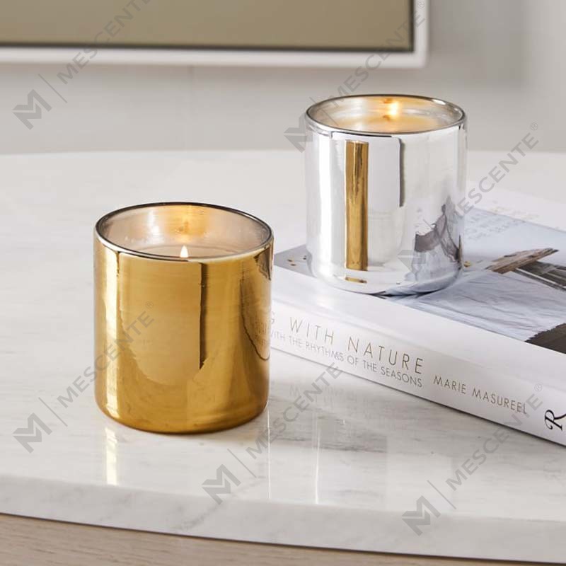 Conjunto de presentes de decoração de velas de cera de soja perfumadas com logotipo de impressão dourada personalizada de luxo da Amazon