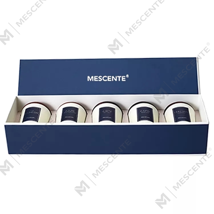 Velas perfumadas de óleo de fragrância de marca própria M&scent de luxo com tampa, vela de aromaterapia