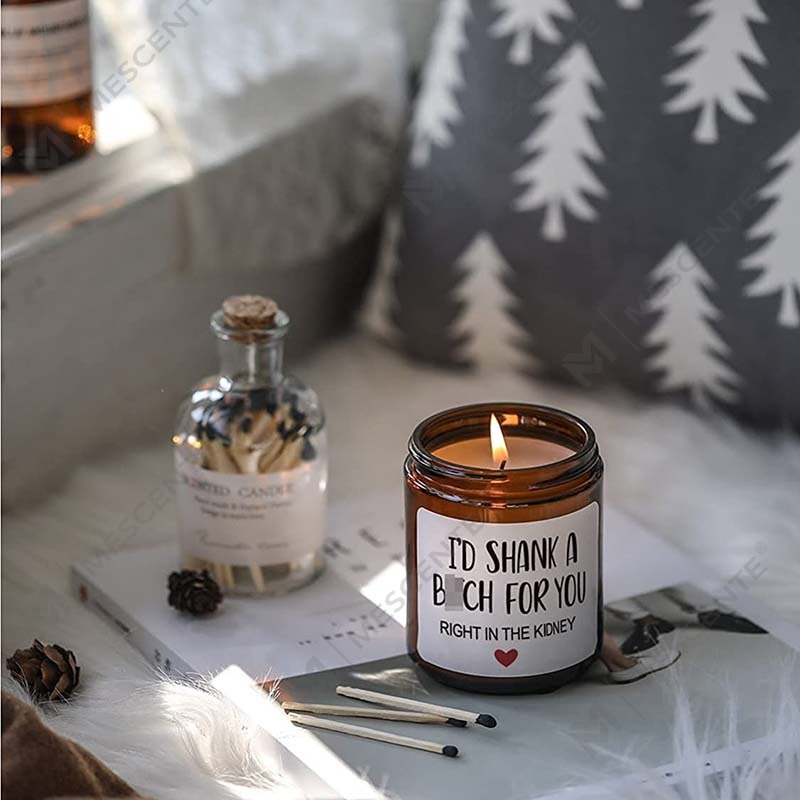 M&Scent Vela perfumada de Natal de cera 100% natural para conjunto de presente doméstico, vela perfumada em frasco de vidro com tampa de metal