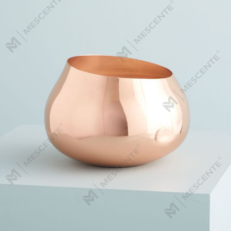 Velas perfumadas redondas de metal angular de marca própria de luxo em cores no atacado