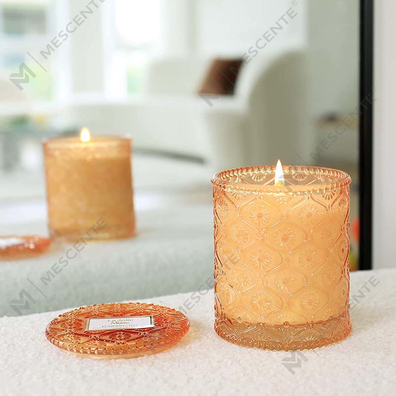 M&S cent Vela de spa com aroma de flores secas de cera de soja caseira de eucalipto e hortelã