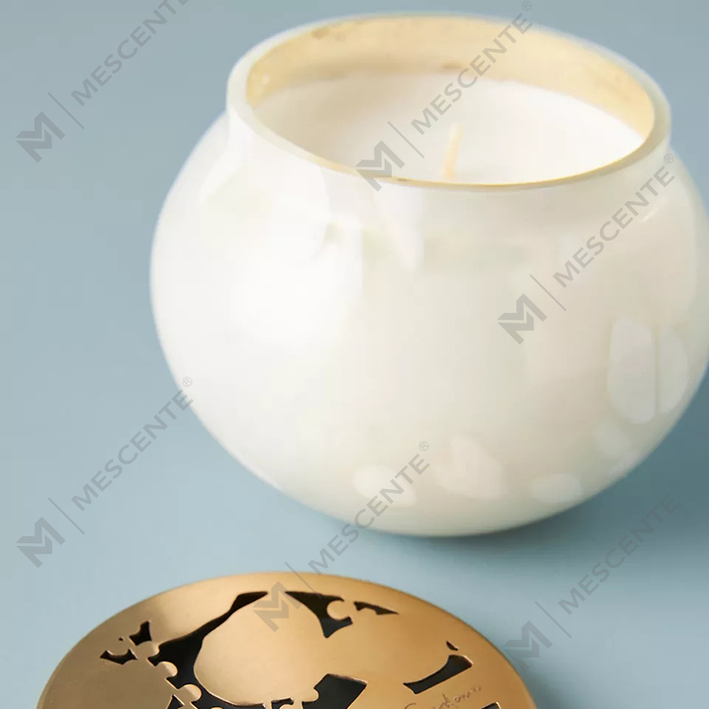 M&scent Marca Própria Decoração de Casa Personalizada Frascos de Velas de Vidro de Luxo Velas Perfumadas de Cera de Soja com Tampa