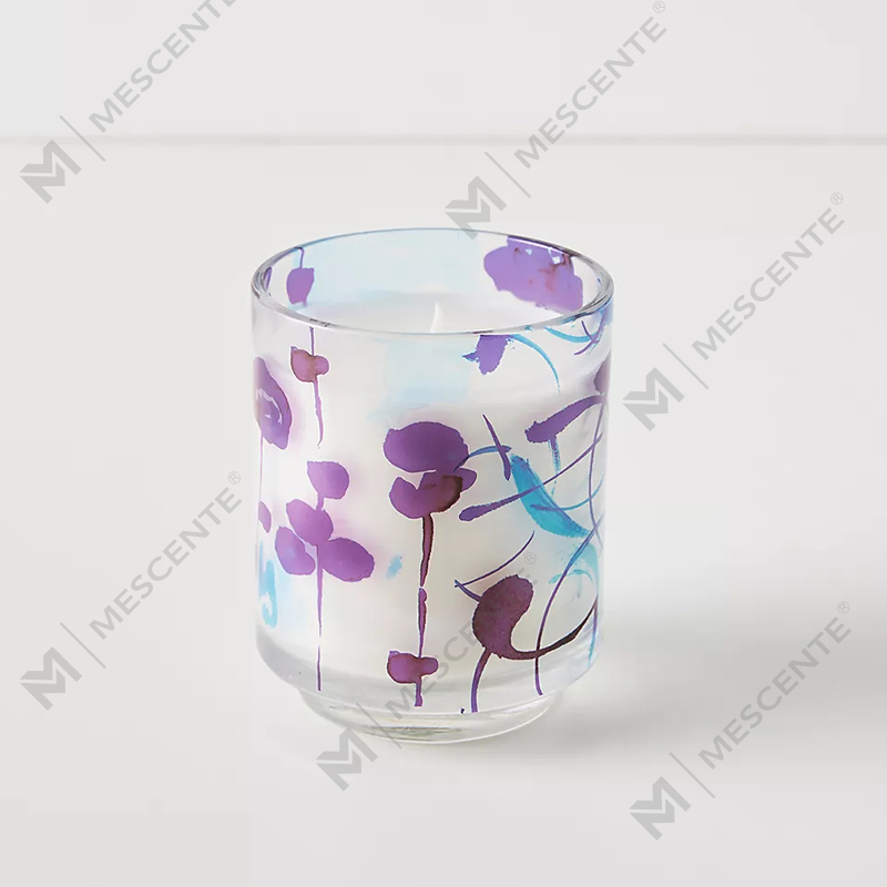 M&Scent Luxo Decoração Personalizada Marca Própria 3 Wick A Sunday Painter Vidro Cristal Velas de Cera de Soja Perfumadas