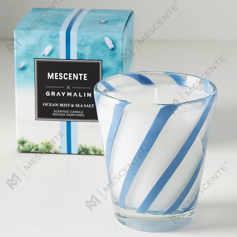 Velas perfumadas de casamento com logotipo personalizado de cera de soja branca luxuosa M&Scent