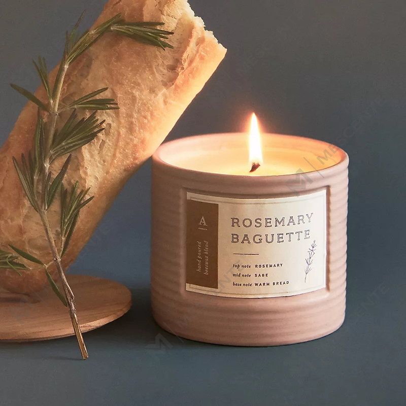 Frascos de cerâmica colorida de marca própria M&Scent Velas chiques de cera de soja perfumada