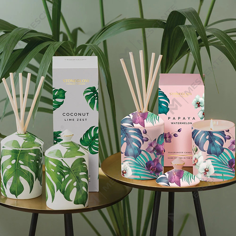 Vela de copo M&Scent Special Design Color Urban Botanics com caixa dobrável