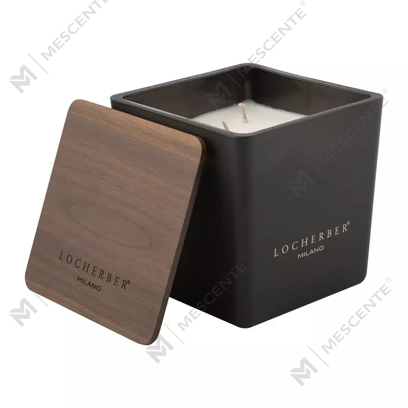 Vela perfumada de vidro ecológico grande M&scent 2025 com tampa de madeira Briccole