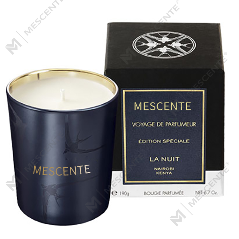 M&Scent Suporte de vidro de luxo feito à mão Pilar Vela perfumada de baunilha com cristais