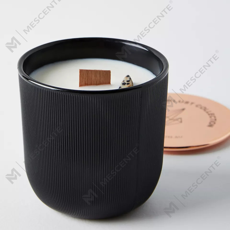 Venda por atacado de mármore de luxo brilhante logotipo cristal infundido gem chakra aromaterapia velas de cera de soja perfumadas
