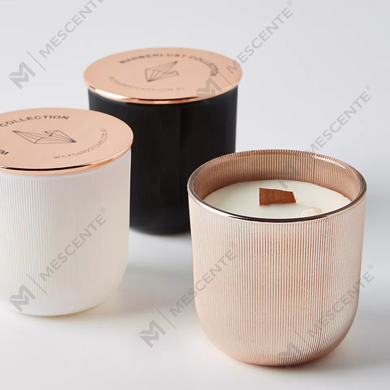 Venda por atacado de mármore de luxo brilhante logotipo cristal infundido gem chakra aromaterapia velas de cera de soja perfumadas