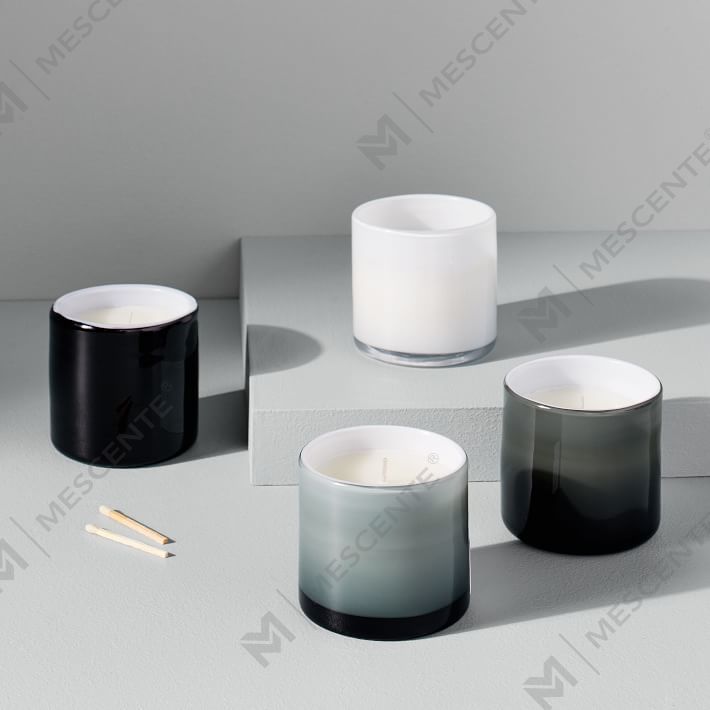 Atacado de luxo personalizado embalagem decorativa personalizada suporte de vidro velas perfumadas