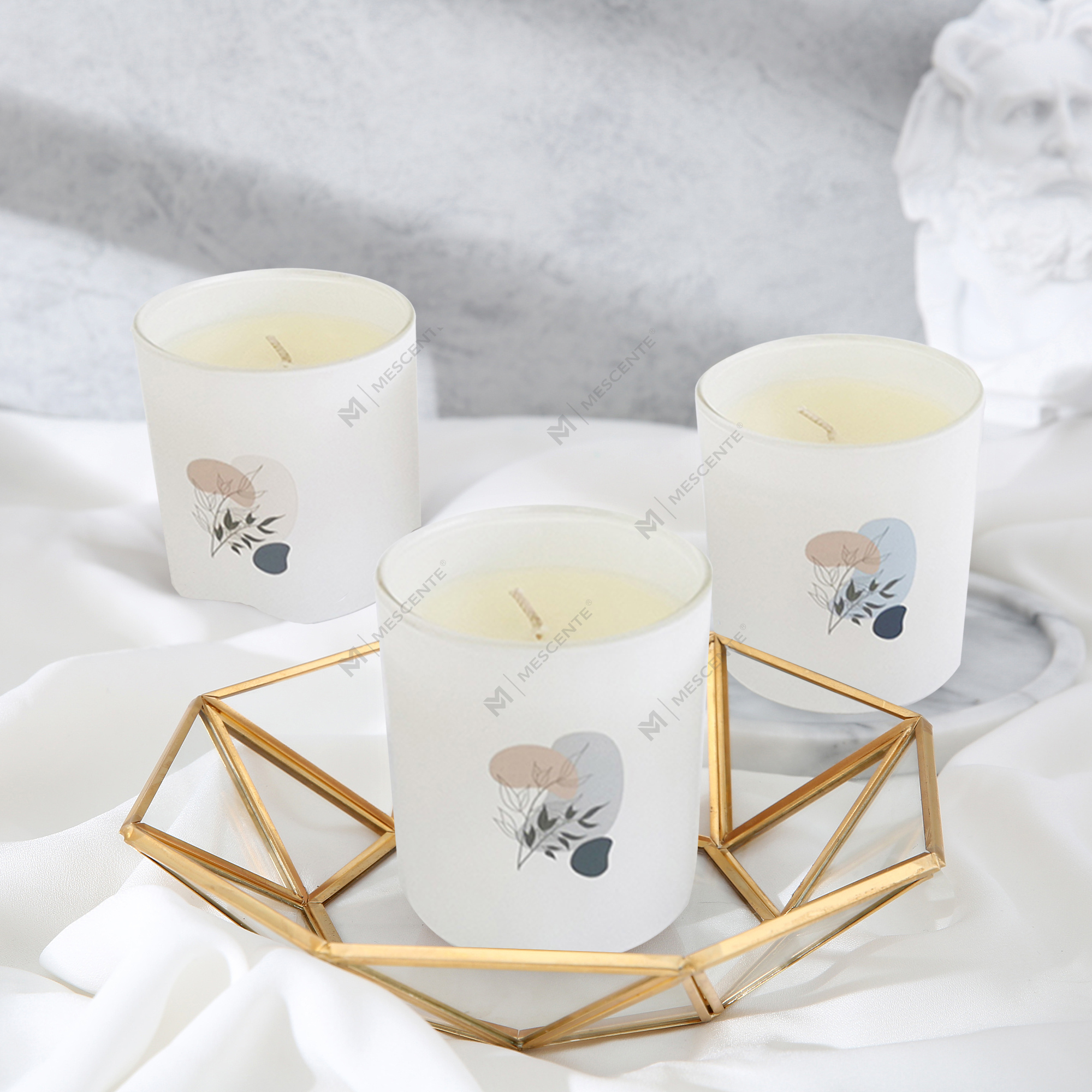 M&Scent Múltiplas velas de soja perfumadas com aroma 100% natural de alta qualidade em frasco de vidro com tampa