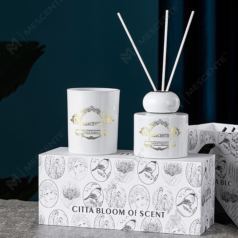 Difusor de palheta de vela perfumada com aroma de vela de marca própria de luxo M&Scent com embalagem em caixa