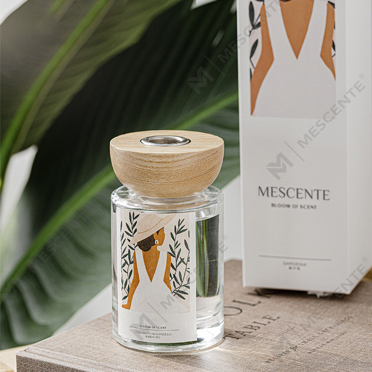 M&Scent atacado conjuntos de difusores de palheta de garrafa de vidro de marca própria com rolha