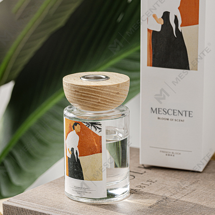 M&Scent atacado conjuntos de difusores de palheta de garrafa de vidro de marca própria com rolha