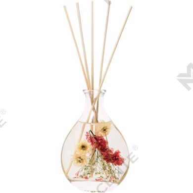 M&Scent conjuntos de difusores de palheta de vime com garrafa de vidro de marca própria de luxo no atacado com rolha