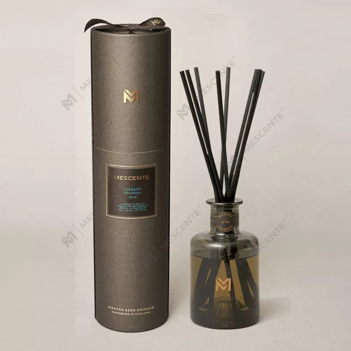 M&Scent atacado luxo 500ml difusor de garrafa preta Reed difusor de fragrância com caixa de presente
