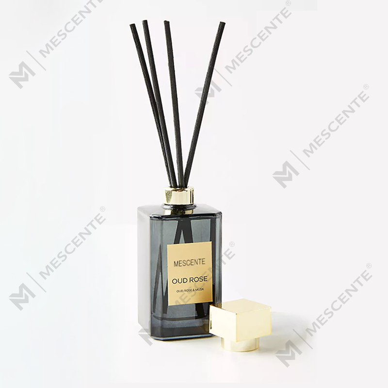 Garrafas grandes decorativas de travertino porcelana branca etiqueta tailandesa fragrância reed difusores navio