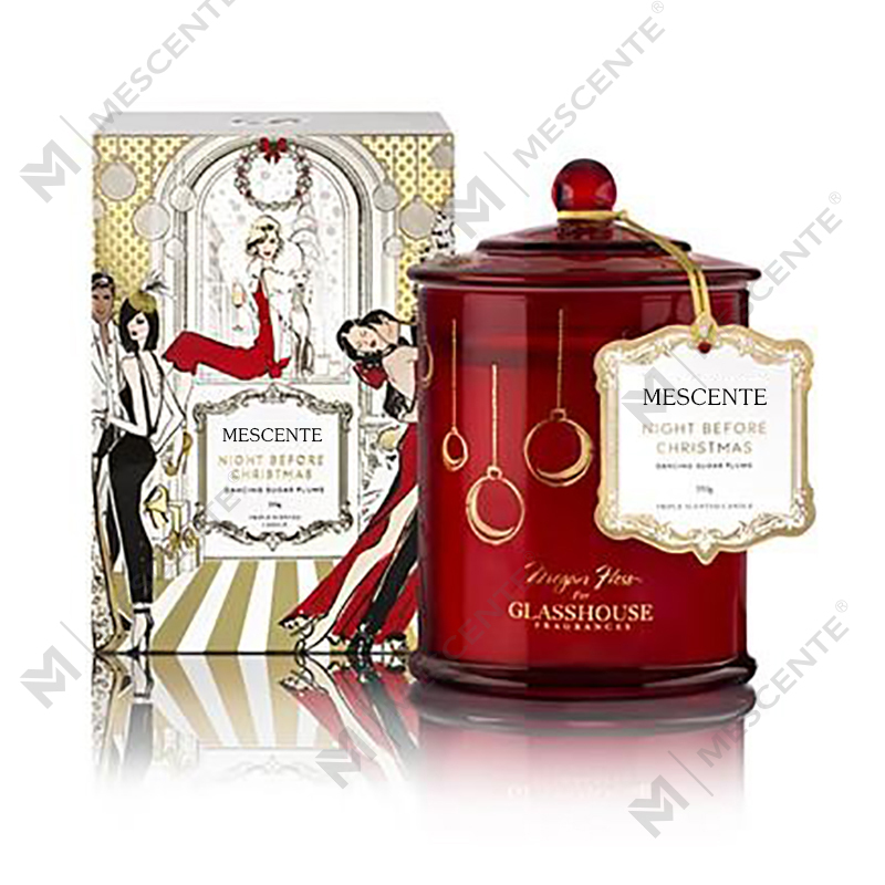 M&Scent atacado de luxo personalizado de marca própria de Natal com cúpula de velas perfumadas de soja com tampa
