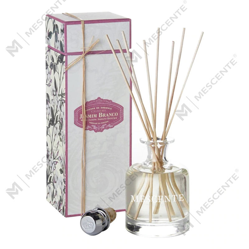 Primavera de luxo 400ml eco amigável garrafas rosa cimento cinza couro magnólia perfume flor varas reed difusor